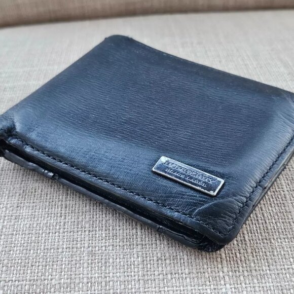 Burberry Other - Burberry London Men Wallet Leather Bifold Card holder Billfold Purse Black Label
